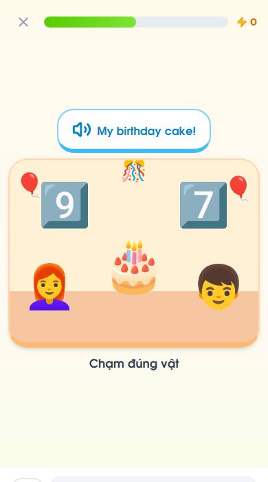 Màn học Tiếng Anh lớp 3 — 2. Chạm