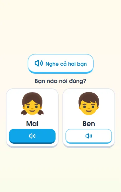 Màn «Ai nói đúng?» trong bài 1 Tiếng Anh lớp 3