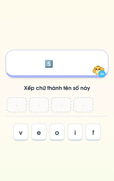 Màn «Xếp chữ thành từ, thành câu» trong bài 1 Tiếng Anh lớp 3
